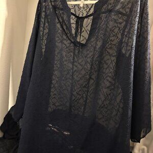 Cato Navy Blue Tunic Size 22/24W